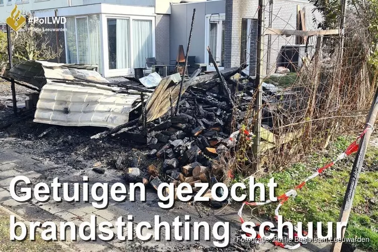 Getuigen gezocht brandstichting schuur